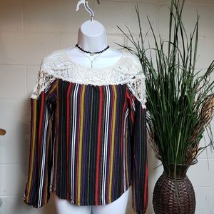 🔍🪔Angela Fashion, Available, Lace collar Tee